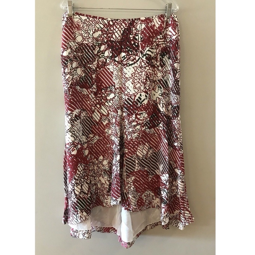 Linda Allard Ellen Tracy 100% Silk Midi Skirt 14